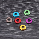 Suleve M5AW1 10Pcs M5 Aluminum Alloy Flat Fender Screw Washer Spacer Gasket Multicolor