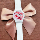 DF-0308 Flamingo Ladies Wrist Watch Silicone Strap Quartz Movement Watch