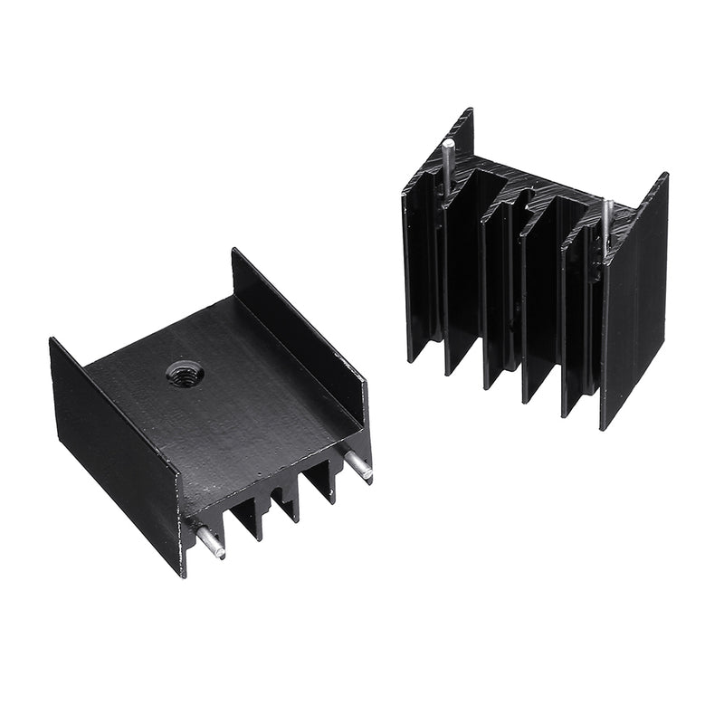 30Pcs TO-220 Aluminum Triode Heat Sink 25x23.5x15.8mm Aluminum Radiator