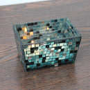 Handicraft Square Mosaic Glass Candle Stick Candle Holder Candelabra Flower Pot Home Wedding Decor