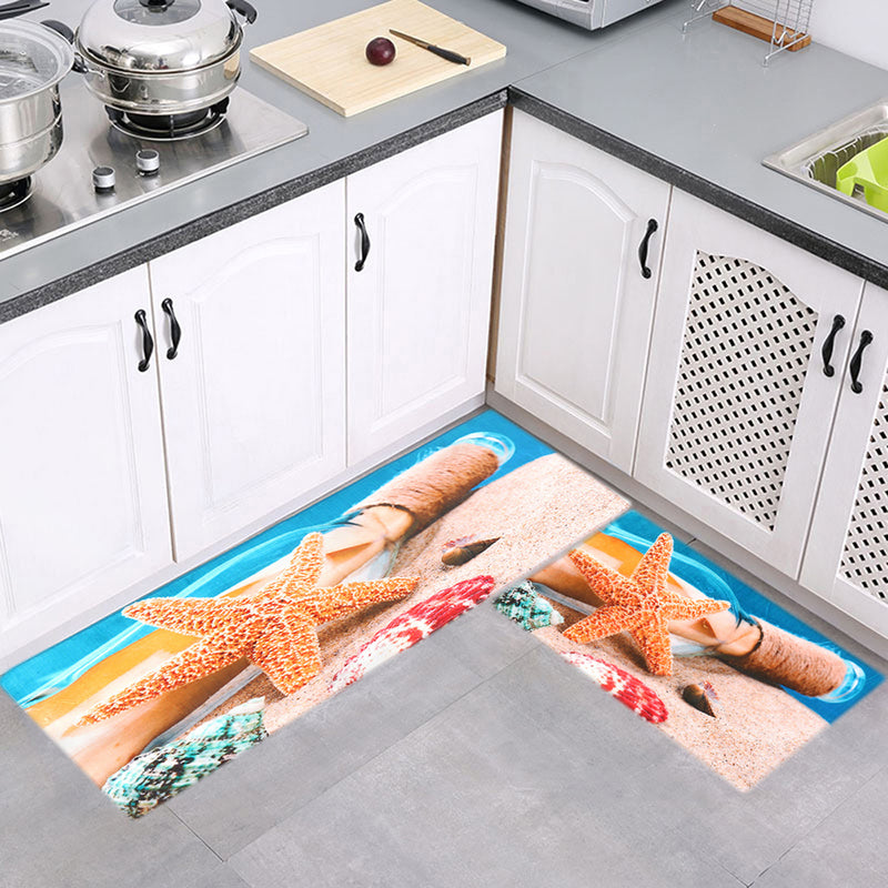 Classic Cobblestone Starfish Non-slip Rug Soft Bathroom Mat Doormat Carpet