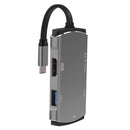 YC207 USB 3.0 HDMI  6 in 1 Type-C USB Hub PD Card Reader Adapter for Laptop
