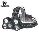 XANES 2503 1700 Lumens Cycling Headlamps 4 Switch Modes 5x T6 Light Three Focusing Methods Light