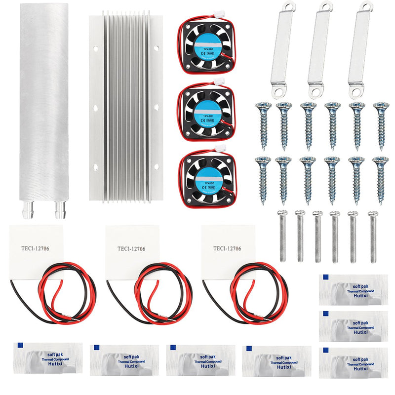 12V Thermoelectric Peltier Semiconductor Refrigeration Water Cooling System Fan Kits
