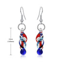 Fashion Crystal Glass Tornado Shape Pendant Necklace Earrings for Women