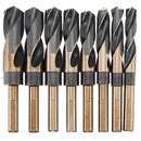 8pcs 1/2 Inch Round Shank HSS Twist Drill Bit Set
