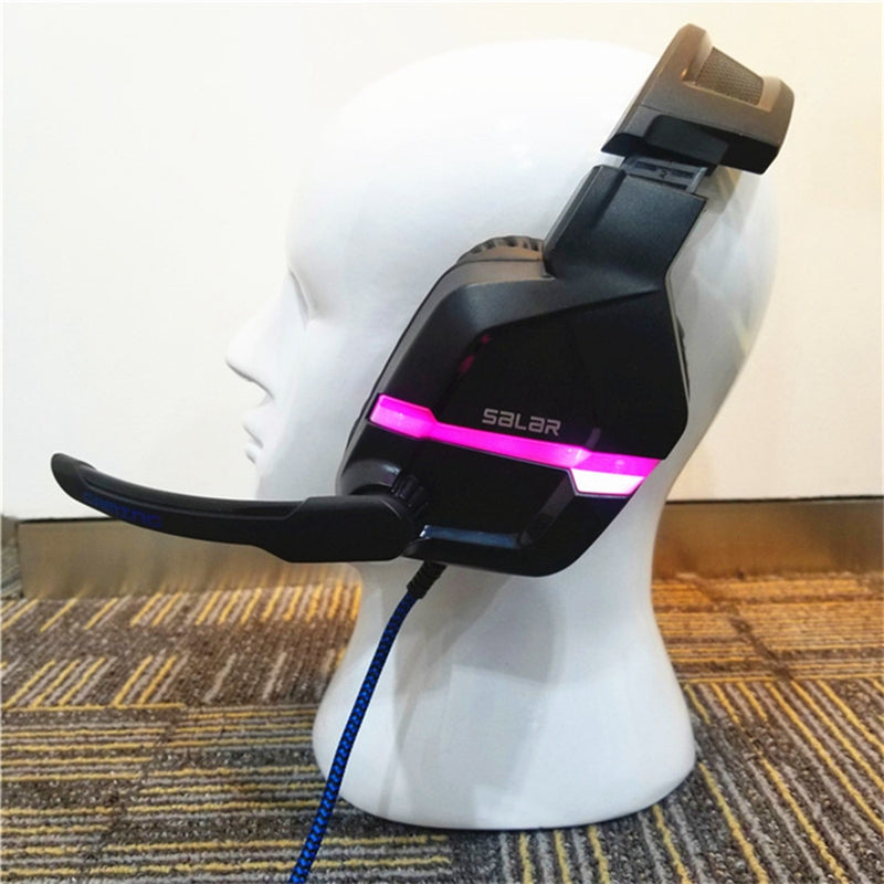 KX901 3.5mm + USB Wired Gaming Headphone LED Backlight Headset Stereo Deep Bass With Microphone for Computer Profession Gamer