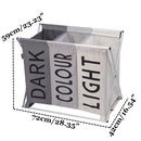 X-shape Foldable Dirty Laundry Basket Organizer Collapsible 3 Grids Home Laundry Hamper Sorter Waterproof Laundry Storage Baskets