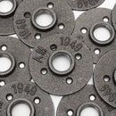 10pcs 3/4 Inch Black Flange DN20 Four Holes Flange Iron Pipe Floor Fitting Plumbing Threaded Flange