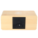 Digital LED Wooden Desk Alarm Clock With Thermometer Voice Control
