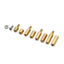 Suleve M2.5BH1 180Pcs M2.5 Brass Male-Female Hex Column Standoff Support Spacer Pillar Cross Screw Nut Assortment for PCB Board