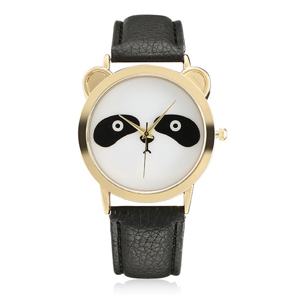 Fashion Panda Unique Women Quartz Watch Leather Women Men Wrist Watch
