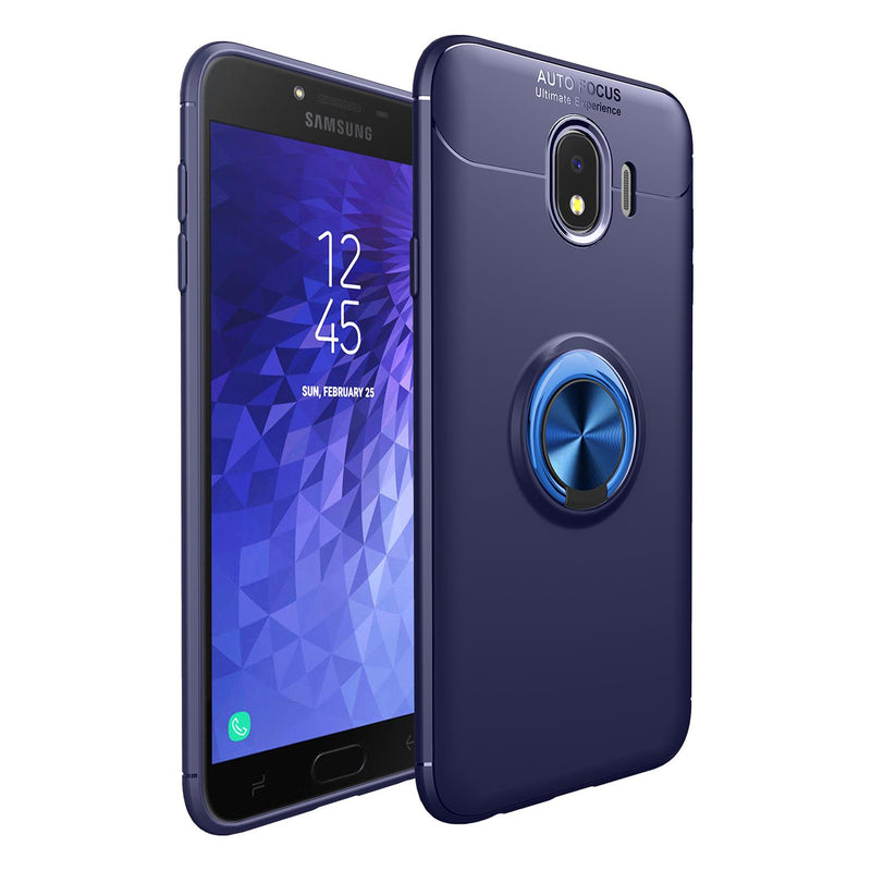 C-KU 360 Rotating Ring Grip Kicktand Protective Case For Samsung Galaxy J4 2018