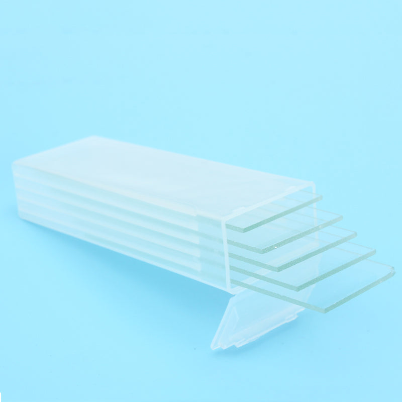 5pcs Single Concave Microscope Glass Slides Reusable Laboratory Blank 1mm