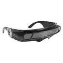 Futuristic Sunglasses Mirrored Narrow Lens Wrap Visor Robot Costume Wrap Glasses