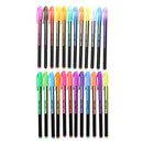 24 Pcs Color Gel Pen Set Adult Coloring Book Ink Pen Drawing Painting Craft Art for School Home