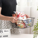 Iron Mesh Storage Baskets Organizer Box Container Bathroom Bedroom Kitchen Tray