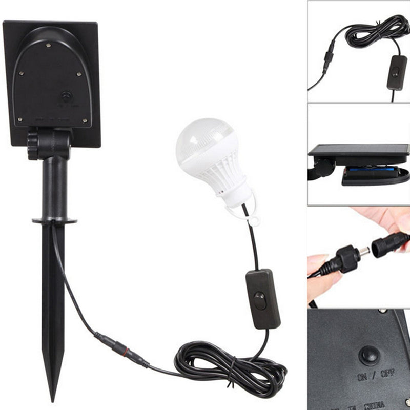 Portable Solar Panel Power LED Bulb Waterproof  Light Sensor Outdoor Camping Tent Fishing Emergency Lamp