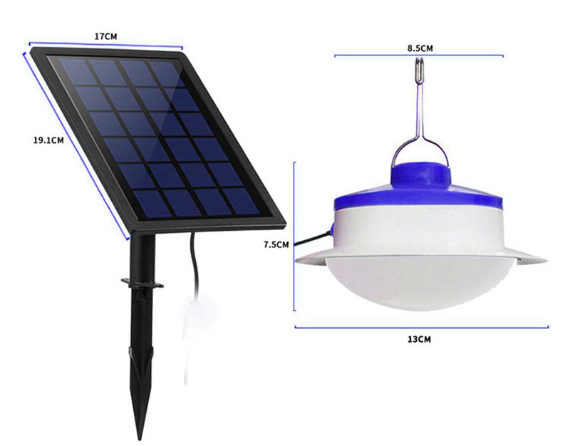 Portable Solar Panel Power LED Light Sensor Camping Lantern Outdoor Tent Fishing Hanging Emergency Lamp