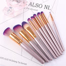 9pcs Luckyfine Soft Makeup Brushes Set Blend Foundation Lips Liner Eye Shadow Powder Cosmetics Tool