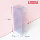 Transparent Obliquely Inserted Pen Pencil Holder Desktop Organizer Plastic Makeup Brushes Lipsticks Storage Box Stationery Holder