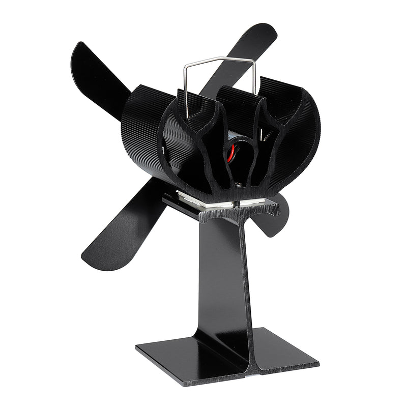 4 Blade Stove Fan Wood Stove Fan Fireplace Fan Heat Powered Eco-Friendly for Wood Log Burner Fireplace