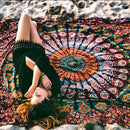 Honana WX-99 New 150x210cm Bohemian Style Polyester Fiber Beach Towel Mat Tapestry Mandala Rectangle Bed Sheet