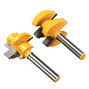 Drillpro RB4 2pcs 1/4 Inch Shank Router Bits Square Tooth Tenon Cutter