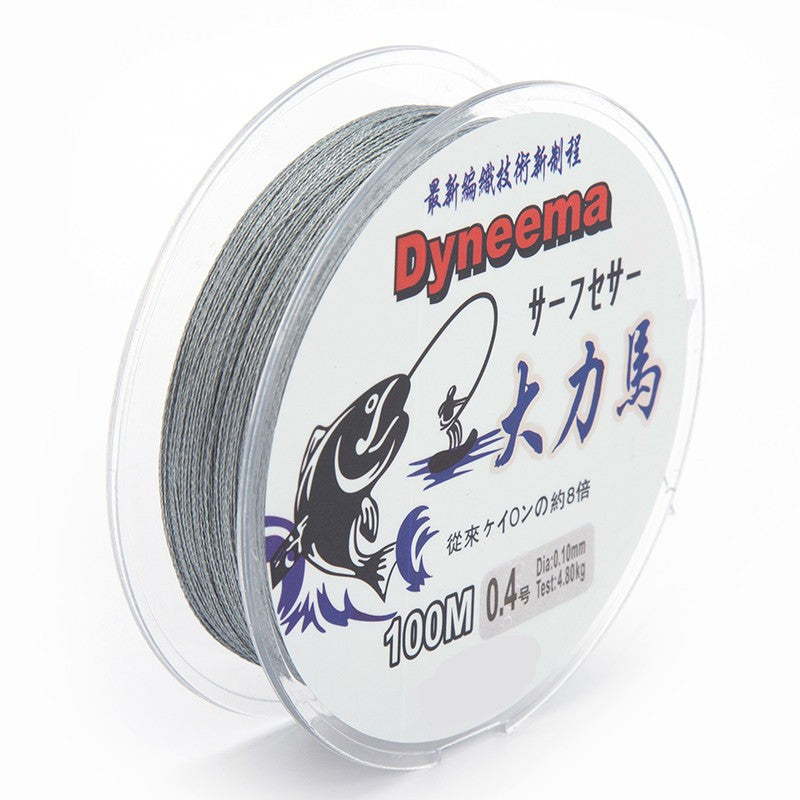 YUDELI Dyneema 100M Strong Braided Fishing Line PE Braid 4 Stands High Strength and Toughness Fishing Line