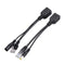 6pcs  POE Adapter Cable Tape Screened POE Switch Cable POE Splitter Injector Power Supply 12V Synthesizer Separator Combiner
