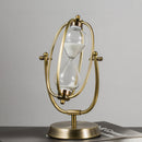 Rotating Hourglass Sand Timer Metal Spinning Sandglass for Club Hotel Home Office Desktop Decoration Gift S/L Size