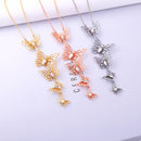 Sweet Butterfly Pendant Necklace Fashion Crystal Clothing Accessories Costumes Jewelry For Women