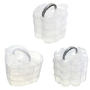 3 Layers Portable Clear Plastic Case Makeup Organizer Nail Decoration Storage
