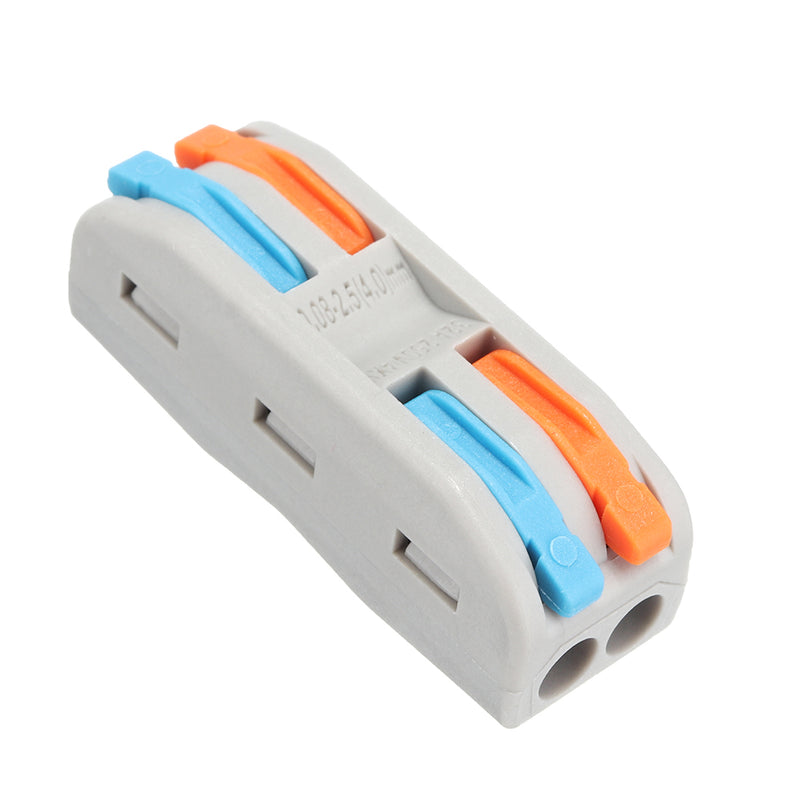 20Pcs PCT-2 2Pin Colorful Docking Connector Electrical Connectors Wire Terminal Block Universal Electrical Cable Wire Connector