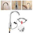 Automatic Sensor Water Tap Single Cold 360 Degree Swivel Faucet Basin Sink Mount Bathroom