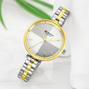CURREN 9043 Simple Style Ladies Wrist Watch Stainless Steel Band Quartz Watches