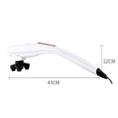 Handheld Electric Massager Body Kneading Vibrating Massager Therapy Machine W/ 6 Heads