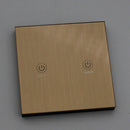 KTNNKG 2 Channel 433MHz 86 Wall Touch Remote Control Switch Wireless RF Transmitter Tempered Glass Panel