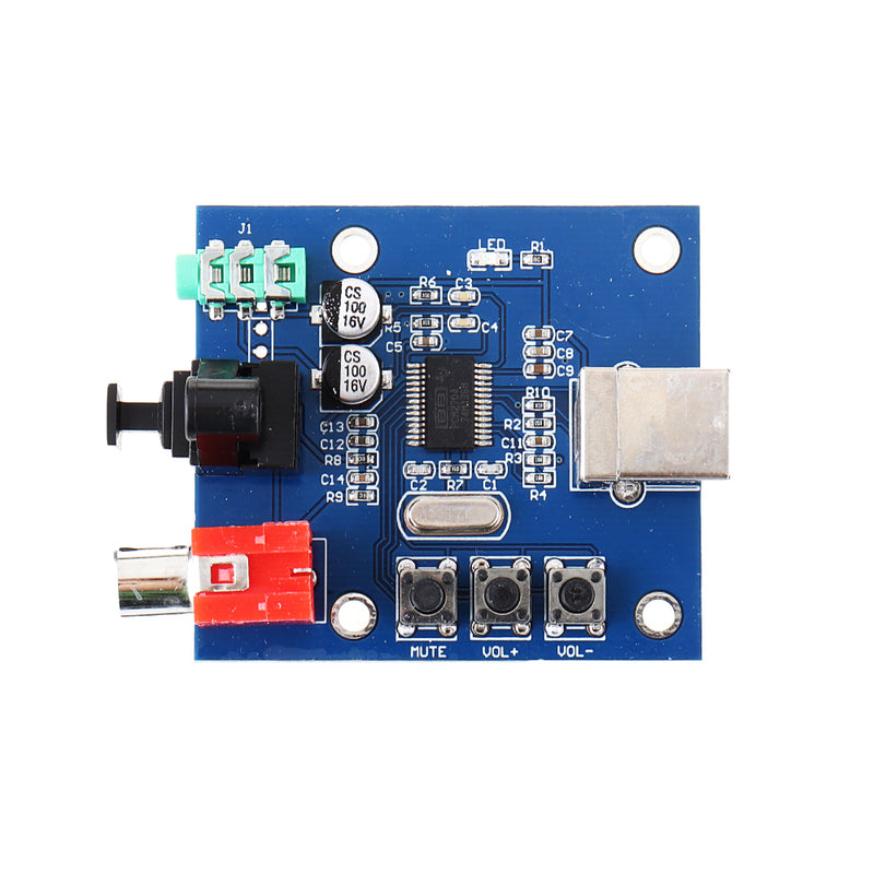 PCM2704USB Sound Card DAC Decoder USB Input Coaxial Fiber HIFI Sound Card Decoder (C6B4)