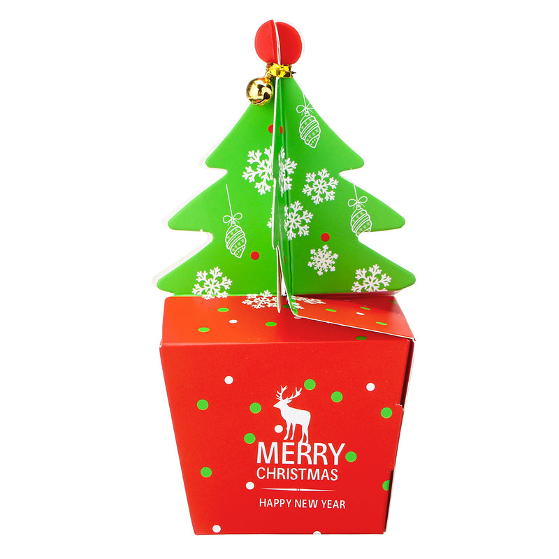 Christmas Tree Shaped Gift Cookie Candy Carrier Boxes Favor Bag Xmas Party Decorations