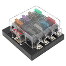 DC 32V 8 Way Terminals Circuit Car Boat Insert ATC ATO Fuse Box Block Holder