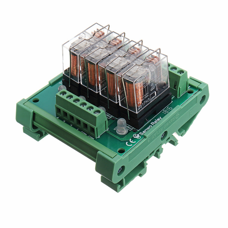 TKG2R-1E-K424 4 Channel Relay Module PLC Amplification Board Controller With Indicator Light DC 12V