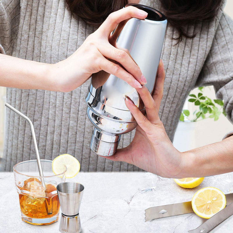 Cocktail  Shaker Bartender Bar Set Stainless Steel Beverage Mixer Bar Bartender Kit Bar Tool