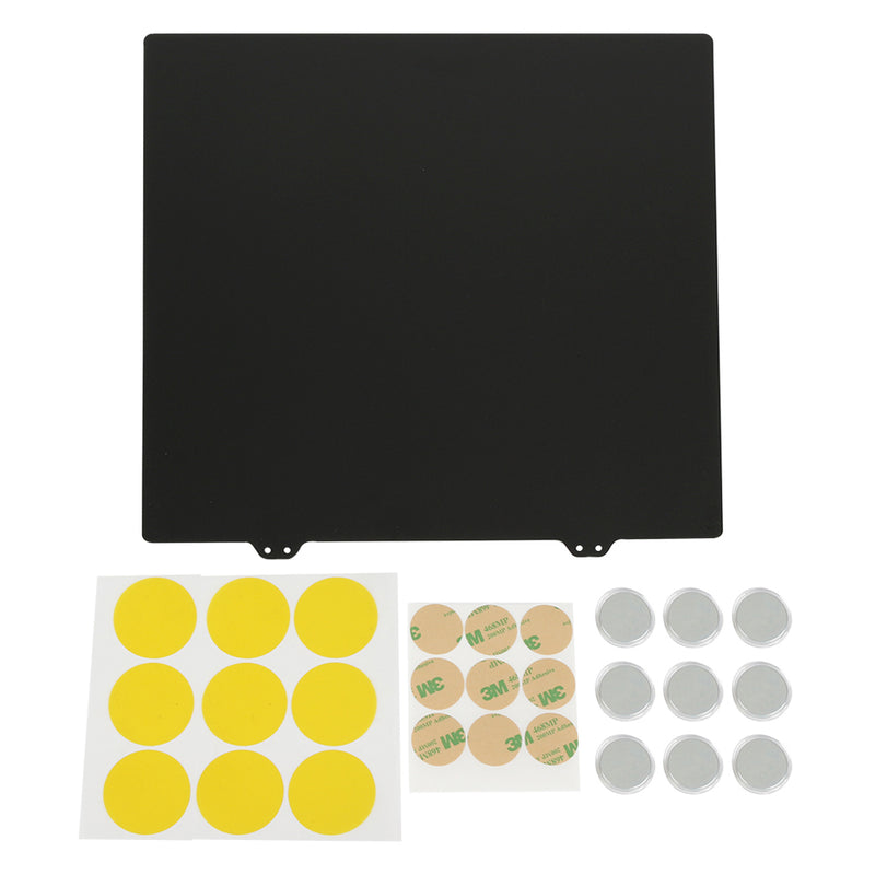 Black 300x300mm Double Texture PEI Powder Steel Plate with 9 Magnetic Block for 3D Printer