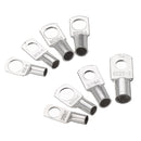 60Pcs Silver SC Bare Terminals lug Tinned Copper Tube Lug Ring Seal Battery Wire Connector Bare Cable Crimped/Soldered Terminal Kit
