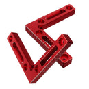 Upgrade Aluminium Alloy 90 Degree 120x120mm Precision Clamping Square with Metric and Inch Scales Woodworking Machinist Square Positioning Right Angle Clamping Measure