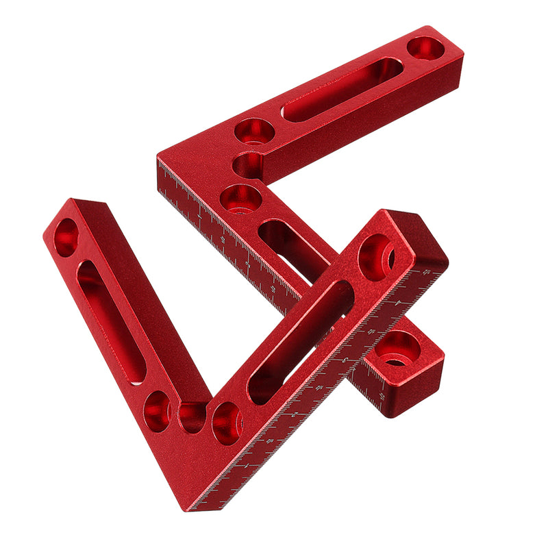 Upgrade Aluminium Alloy 90 Degree 120x120mm Precision Clamping Square with Metric and Inch Scales Woodworking Machinist Square Positioning Right Angle Clamping Measure