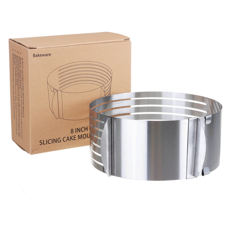 6-8 Inch Stainless Adjustable Round Mousse Cake Layered Mould Ring Slicer Cutters