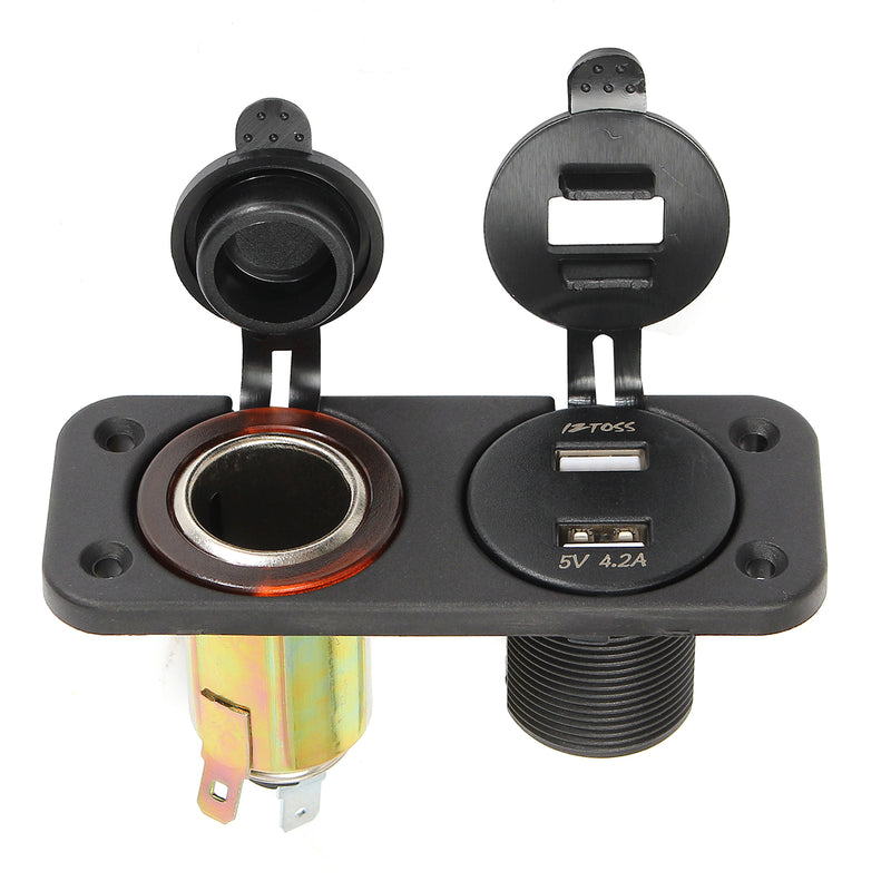 DC 12-24V Car Charger 2 USB Port + LED Volt Meterr + Car