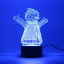 3D Xmas Snowman Night Light 7 Color Changing LED Art Desk Table Lamp For Toy Gift